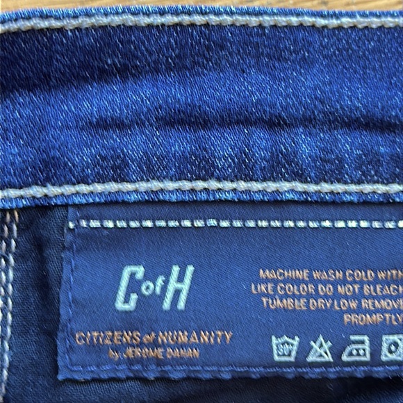 Citizens of Humanity Elson Straight Leg Mid Rise Jean - EXCELLENT- dk blue - 27 - Picture 11 of 13